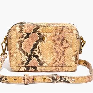 Madewell The Transport Camera Bag: Snake Embossed Leather Edition
